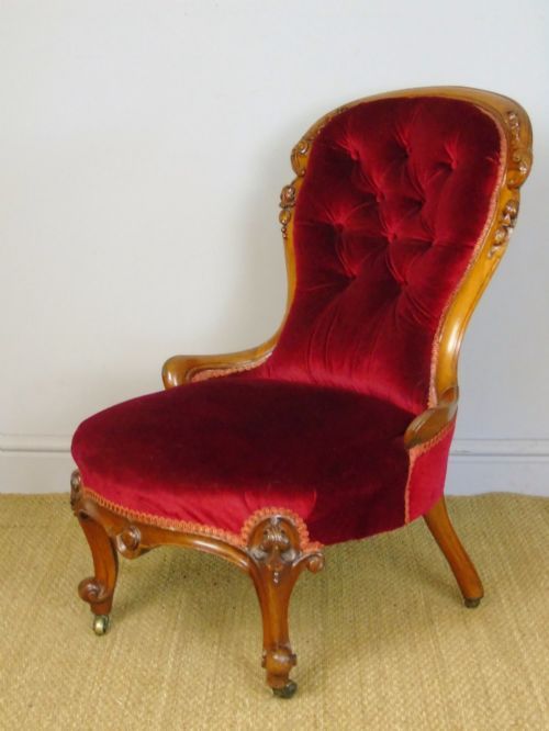 Good Quality Victorian Mahogany Nursing Chair