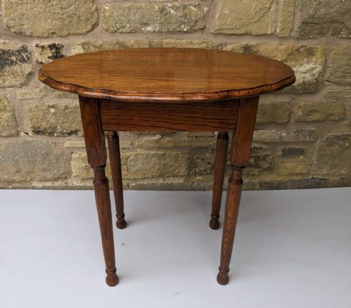 Neat Antique Solid Oak Occasional Table / Coffee Table