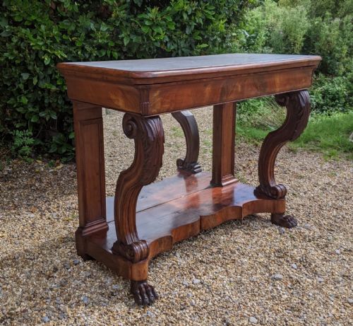 Good French Mahogany & Marble Console Table