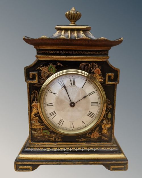 Chinese Chinoiserie Mantle Clock