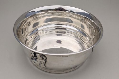 Antique Birmingham Silver Bowl Docker & Burn