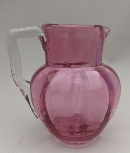 Small Antique Cranberry Glass Jug