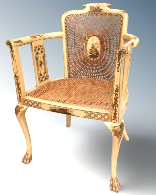 Antique Chinoiserie Armchair
