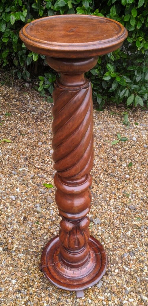 Solid Mahogany Victorian Display Pedestal