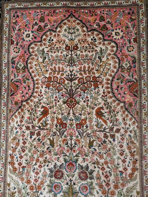 fig 2. Antique Silk Carpet Rug