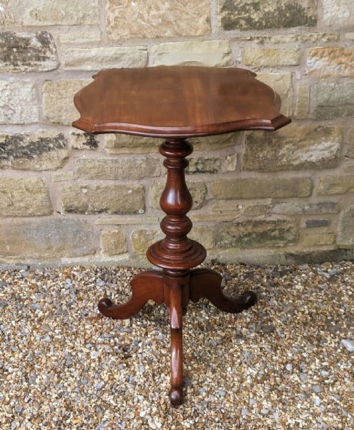 fig 1. Victorian Mahogany Tripod Table Tilt Snap Top