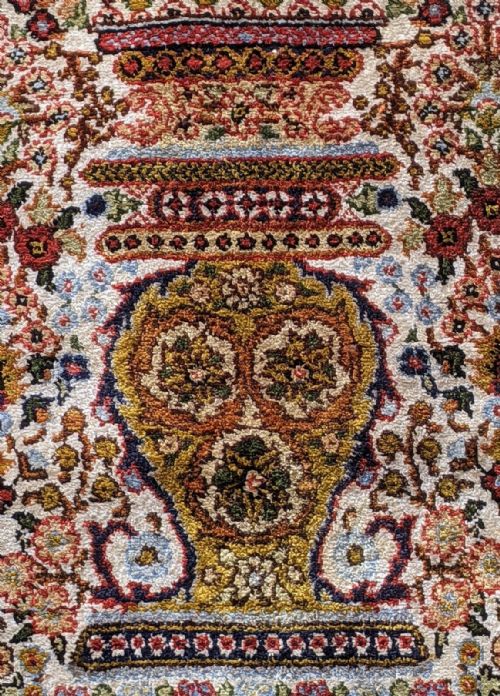 ANTIQUE SILK RUG CARPET - ADDITIONAL PHOTO 2
