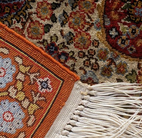 ANTIQUE SILK RUG CARPET - ADDITIONAL PHOTO 4