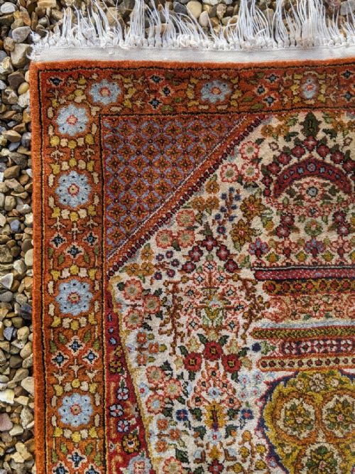 ANTIQUE SILK RUG CARPET - ADDITIONAL PHOTO 5