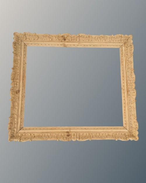 Antique Carved Pine Picture Frame Late Victorian