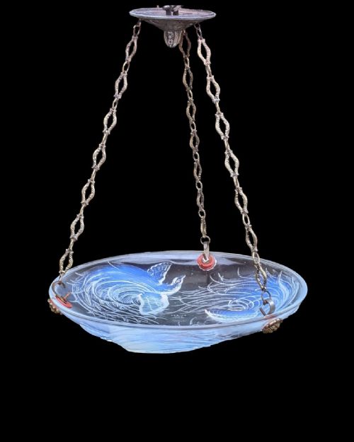Very Pretty Sabino Opalescent Glass Light Shade Lalique Style