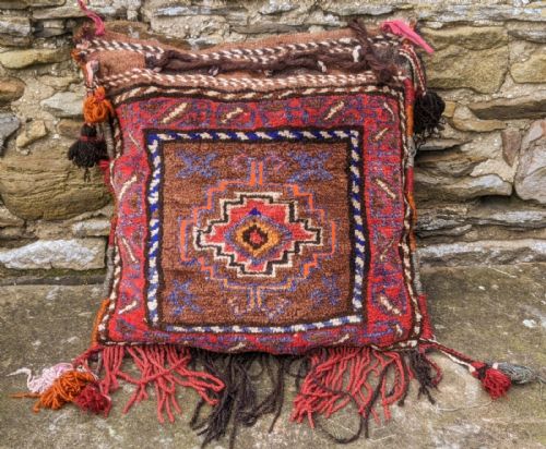 Antique Tribal Bag Face Cushion Hand Woven