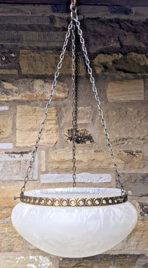 Antique Glass Hanging Light