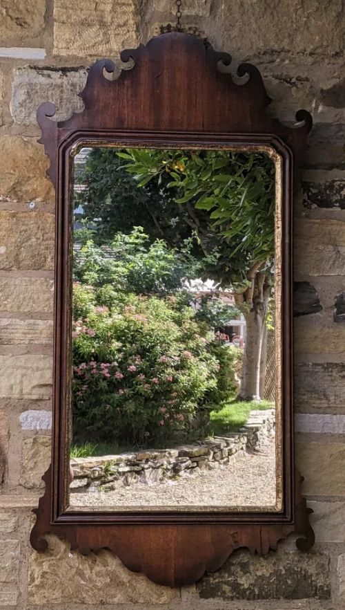 Large Regency Mahogany & Parcel Gilt Pier Glass Mirror