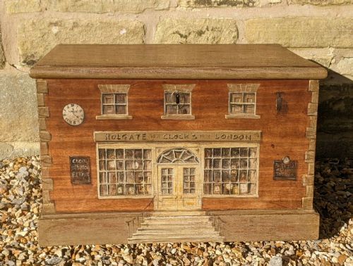 Charming Folk Art 19th Century Mahogany Hand Painted Silver Chest