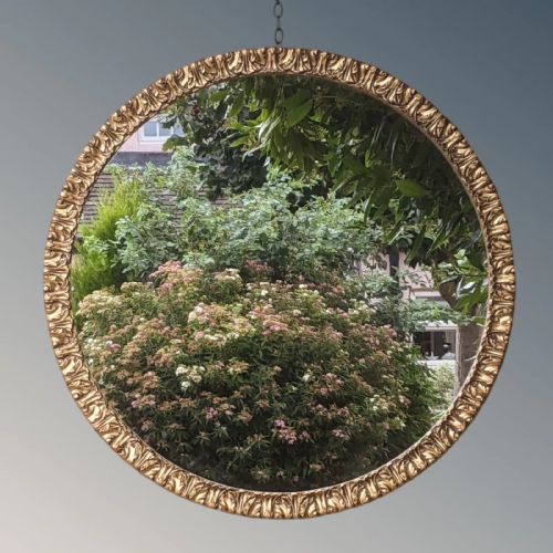 Large Circular Gilt Mirror