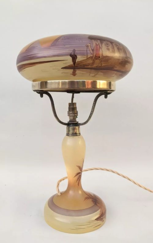 fig 1. Galle Art Nouveau Style Table Lamp