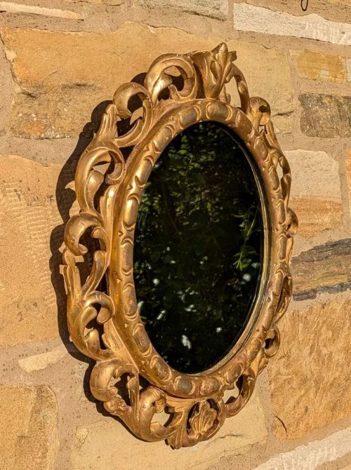 19th Century Rococo Giltwood Mirror