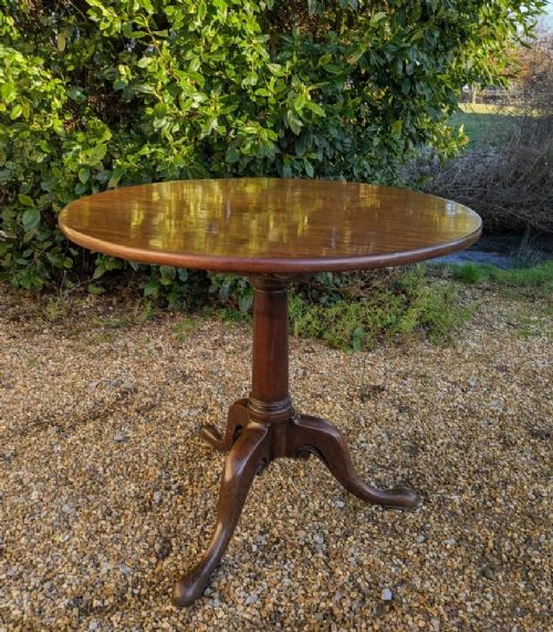 Handsome George III Mahogany Birdcage Tip Top Table