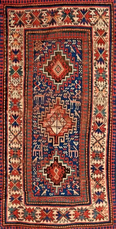 fig 1. Antique Kazak Carpet