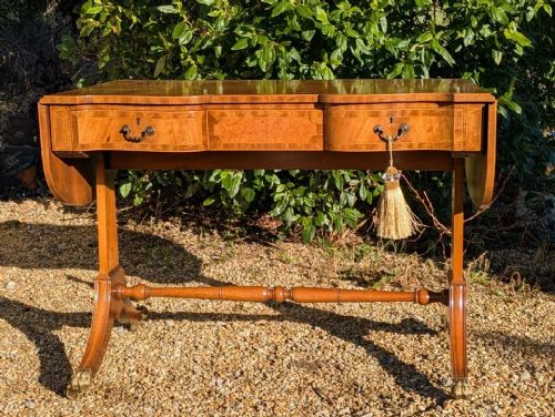 fig 2. Elegant Walnut Regency Style Sofa Table