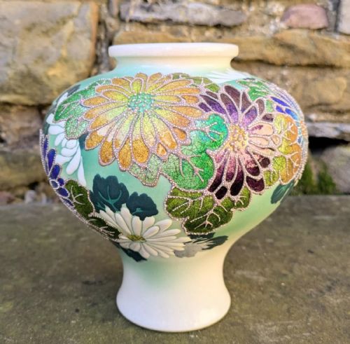 Pretty Japanese Vase Enamelled