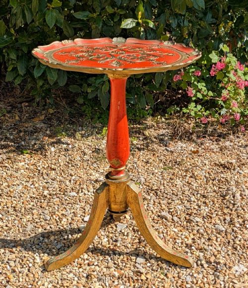Antique Florentine Occasional Table Wine Table