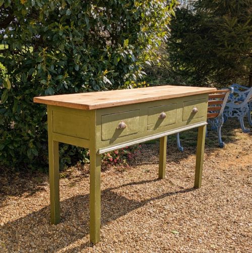BEAUTIFUL 19TH CENTURY HAND PAINTED DRESSER BASE - ADDITIONAL PHOTO 1
