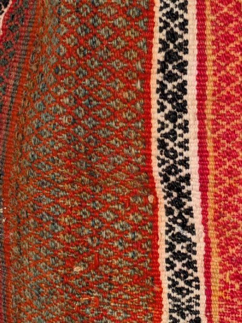 ANTIQUE TRIBAL BAG FACE CUSHION HAND WOVEN LARGE - ADDITIONAL PHOTO 2
