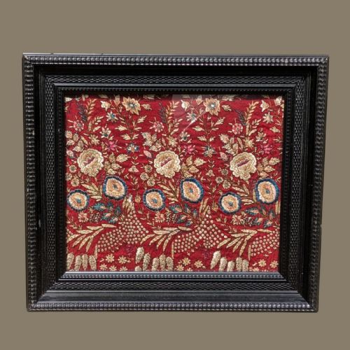 fig 1. Antique Indian Embroideries Pair Aesthetic