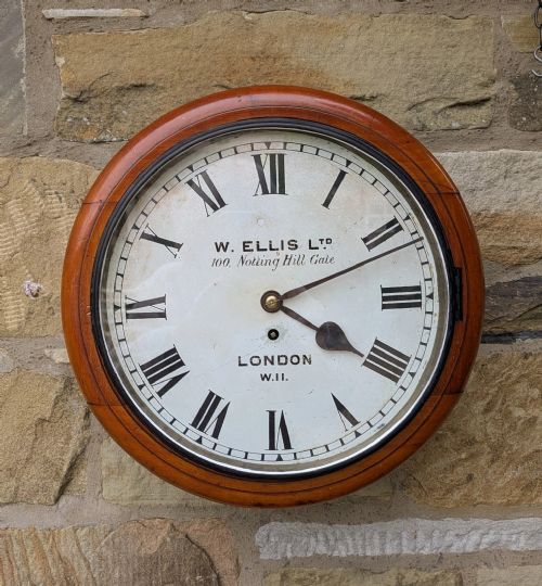 fig 1. Antique Station Clock W. Ellis Notting Hill