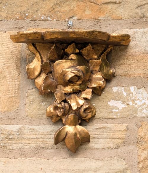 Pretty 19th Century Floral Giltwood Wall Bracket