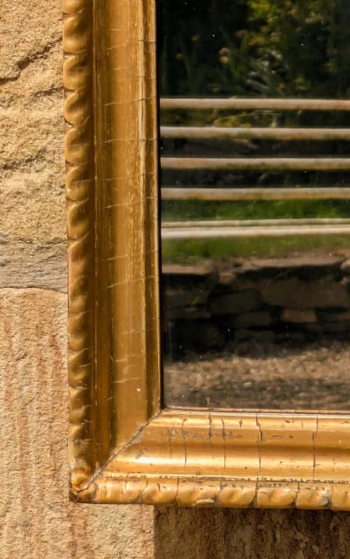 REGENCY GILT AND GESSO RECTANGULAR WALL MIRROR HOHO BIRD CREST - ADDITIONAL PHOTO 7
