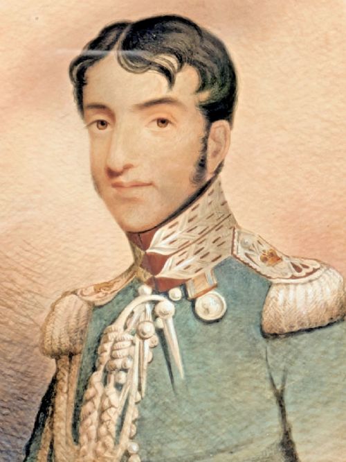 ANTIQUE WATERCOLOUR NAVAL OFFICER - ADDITIONAL PHOTO 4