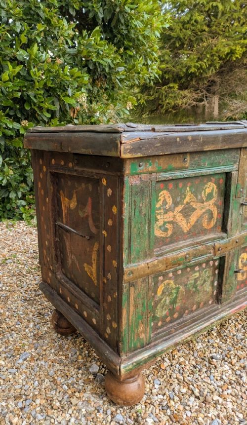 fig 1. Indian Dowry Chest Hand Painted