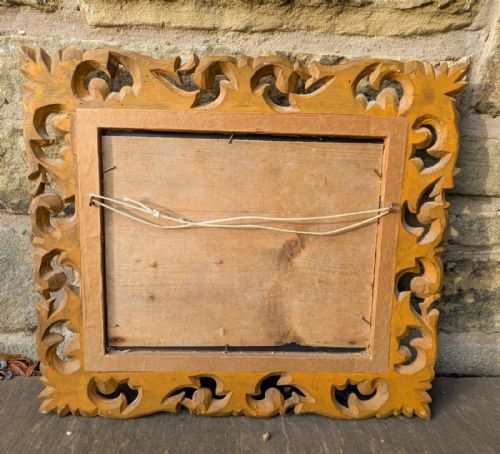 ANTIQUE HAND CARVED FLORENTINE GILT WOOD MIRROR - ADDITIONAL PHOTO 6
