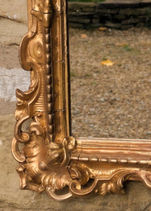fig 1. Victorian Gilt & Gesso Mirror 19th Century