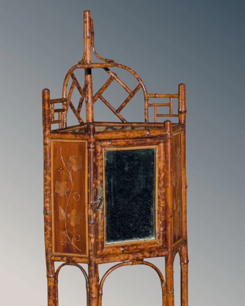 PRETTY ANTIQUE BAMBOO CABINET AESTHETIC PERIOD - ADDITIONAL PHOTO 2
