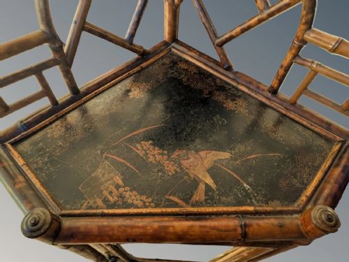 PRETTY ANTIQUE BAMBOO CABINET AESTHETIC PERIOD - ADDITIONAL PHOTO 5