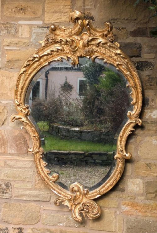 OUTSTANDING FRENCH ROCOCO GILTWOOD WALL MIRROR - ADDITIONAL PHOTO 3