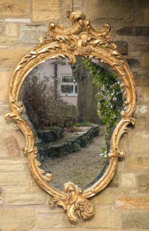 OUTSTANDING FRENCH ROCOCO GILTWOOD WALL MIRROR - ADDITIONAL PHOTO 6