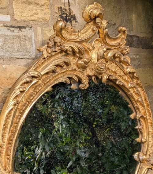 OUTSTANDING FRENCH ROCOCO GILTWOOD WALL MIRROR - ADDITIONAL PHOTO 7