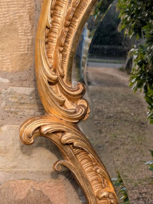 OUTSTANDING FRENCH ROCOCO GILTWOOD WALL MIRROR - ADDITIONAL PHOTO 8