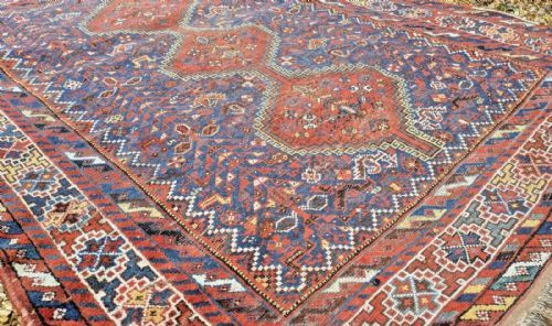 ANTIQUE TRIBAL KAMSEH CARPET RUG - ADDITIONAL PHOTO 3