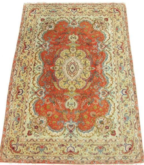 FINE TABRIZ SILK CARPET 340 X 250