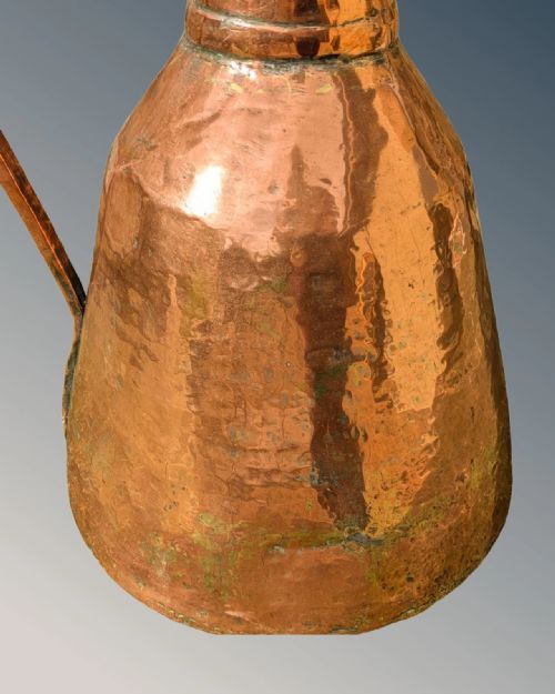 GOOD LARGE ARTS CRAFTS COPPER FLAGON - ADDITIONAL PHOTO 5