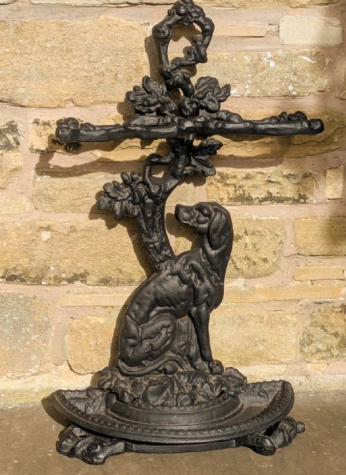 SMART VICTORIAN CAST IRON STICK STAND GUN DOG