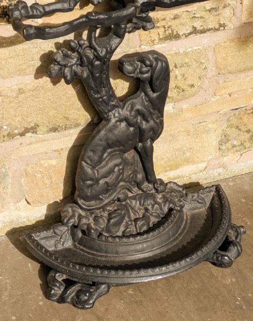 SMART VICTORIAN CAST IRON STICK STAND GUN DOG - ADDITIONAL PHOTO 1