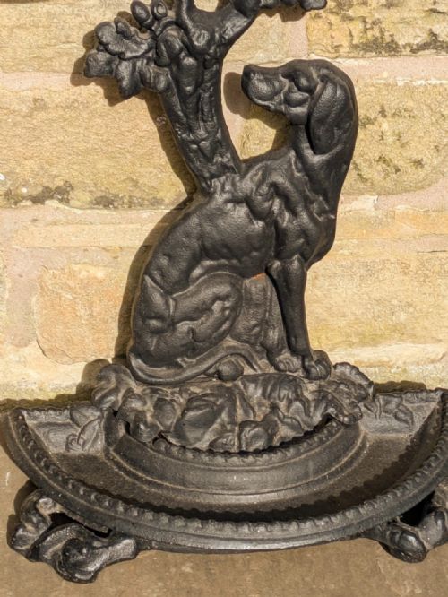 SMART VICTORIAN CAST IRON STICK STAND GUN DOG - ADDITIONAL PHOTO 3