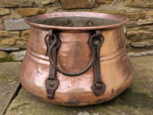 GOOD LARGE COPPER LOG BIN CIRCA 1800 - ADDITIONAL PHOTO 3